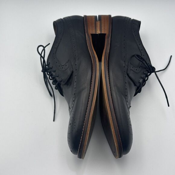 Johnston & Murphy Men's 20-2231 Conard E16 Black Wing Tip Oxford‎ Size 12 M - Picture 10 of 14